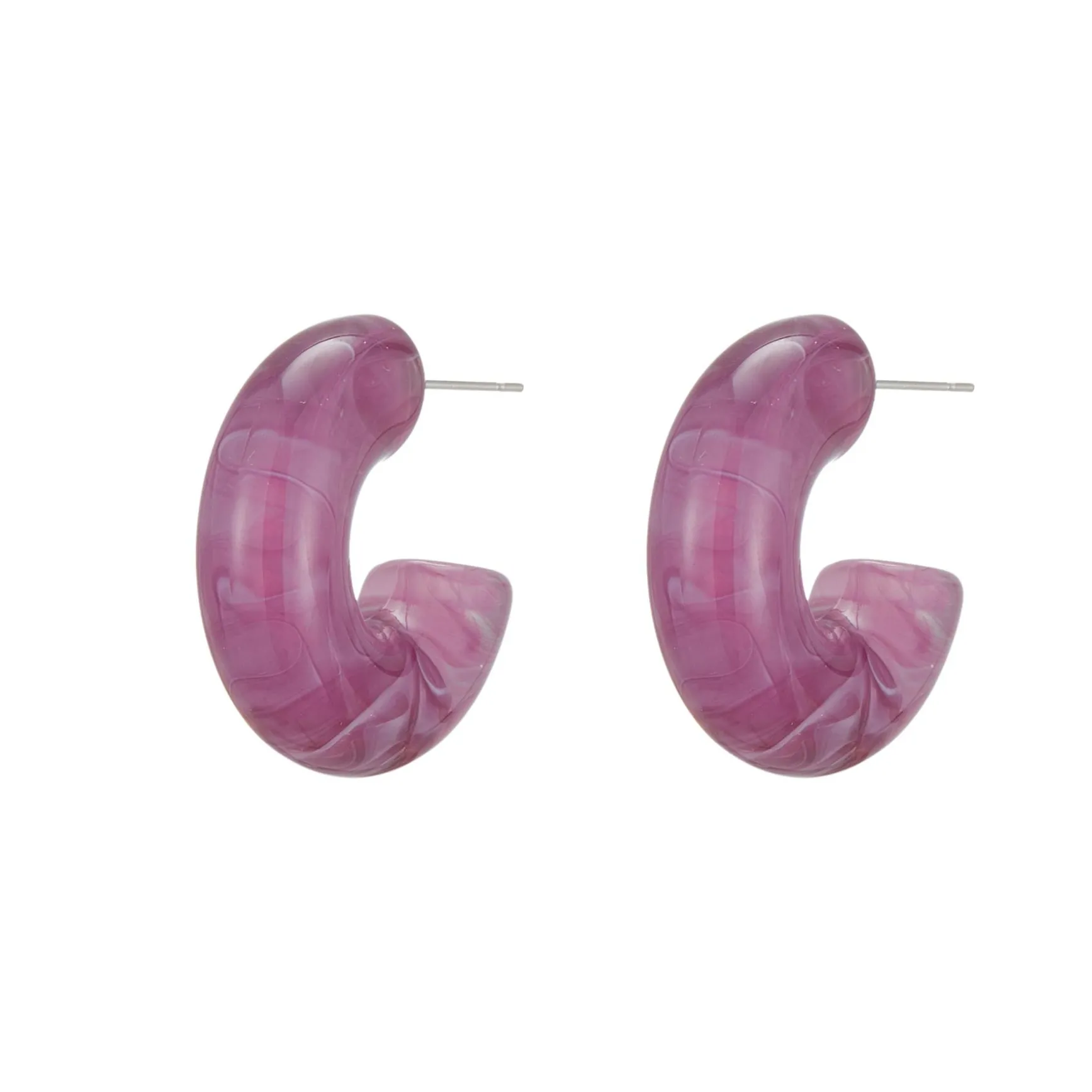Boucles créole Summer violette