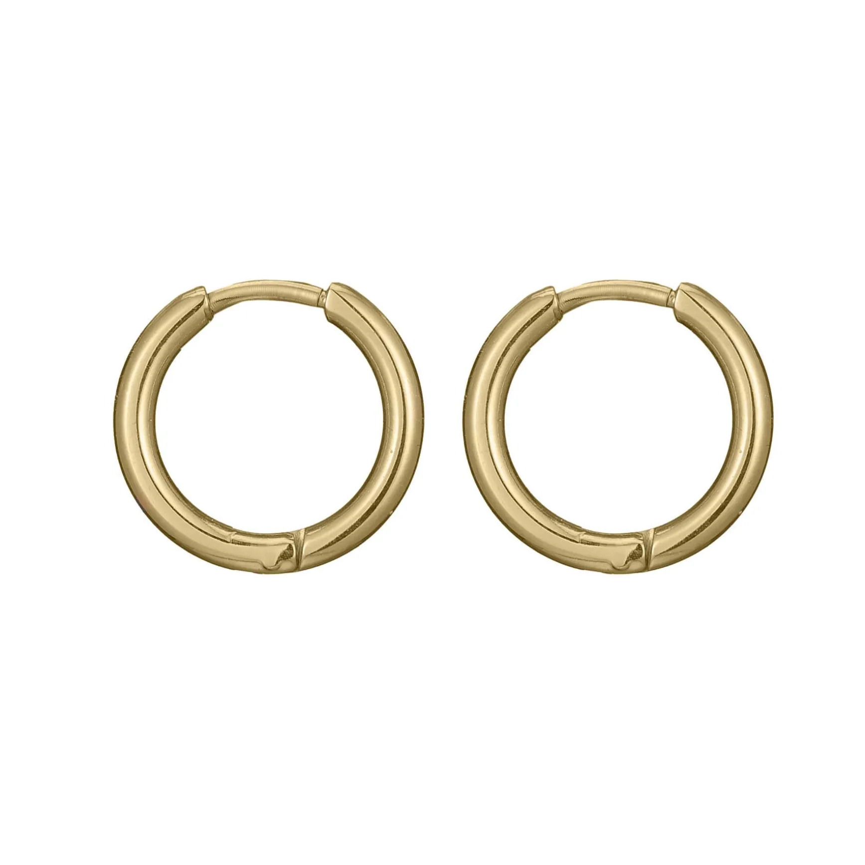 Boucles créoles acier doré or Luza Charms