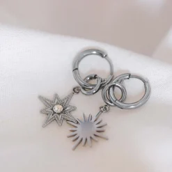 Boucles créoles acier Luza Charms