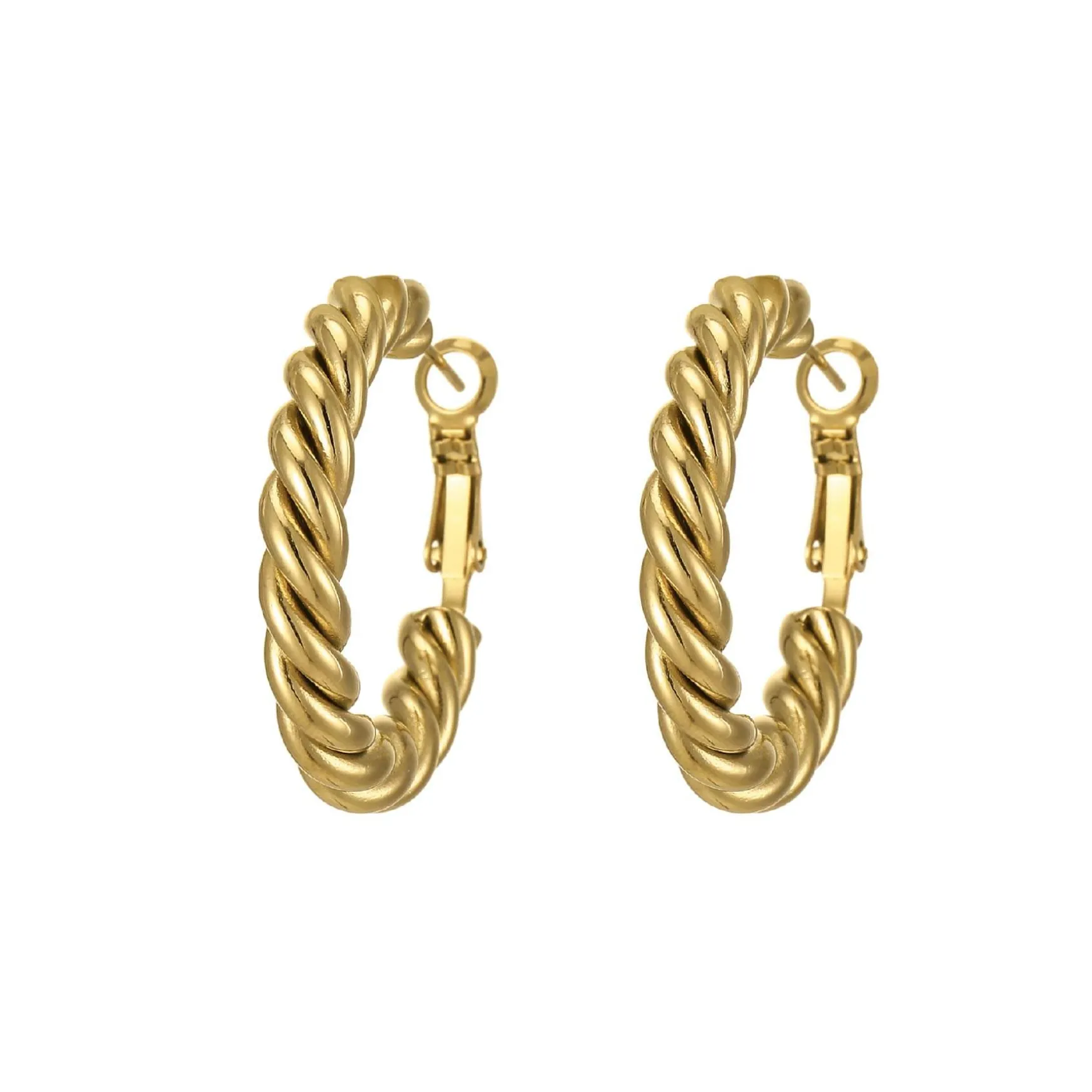 Boucles créoles torsadées