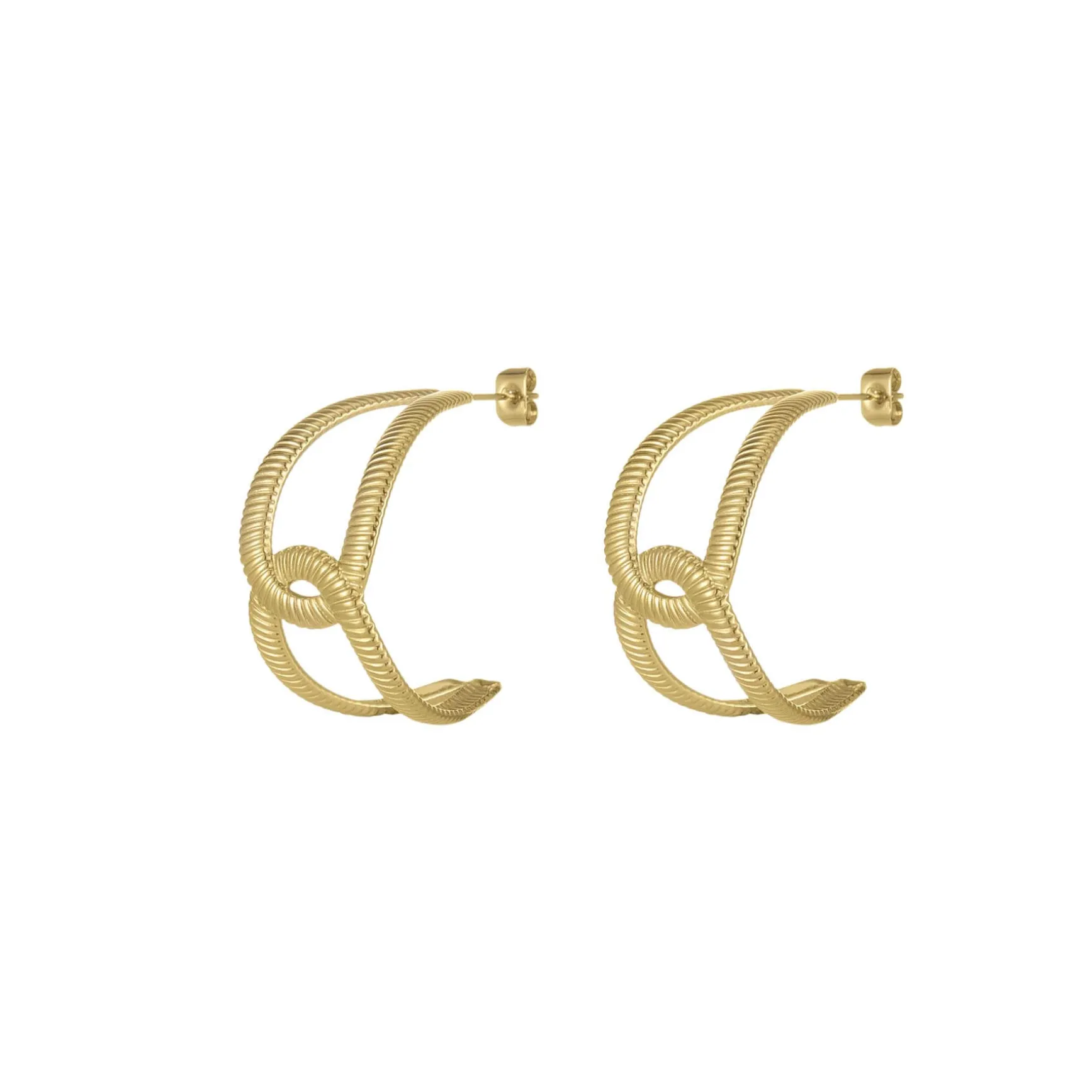 Boucles Dénitsa acier doré or