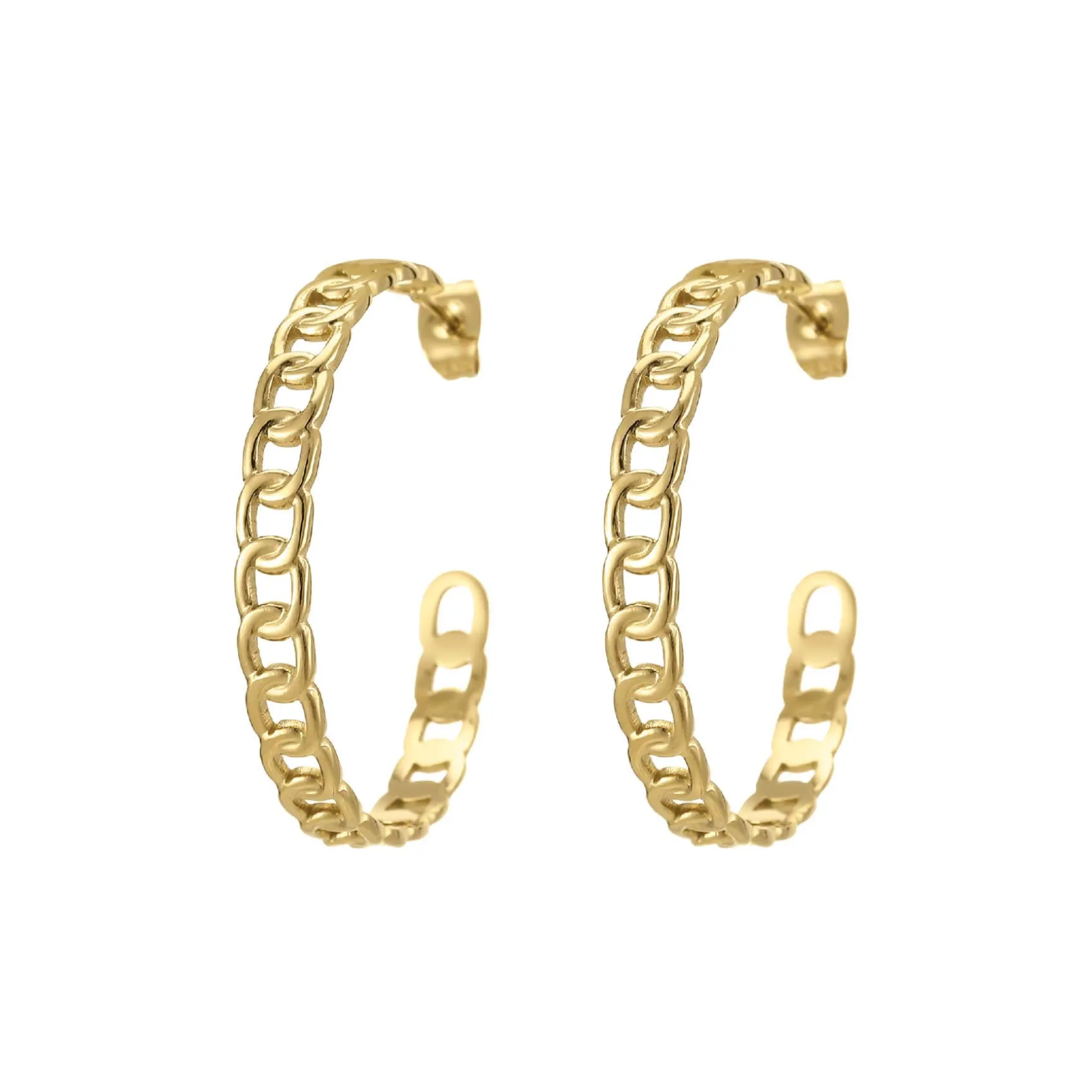 Boucles Eolia acier doré or