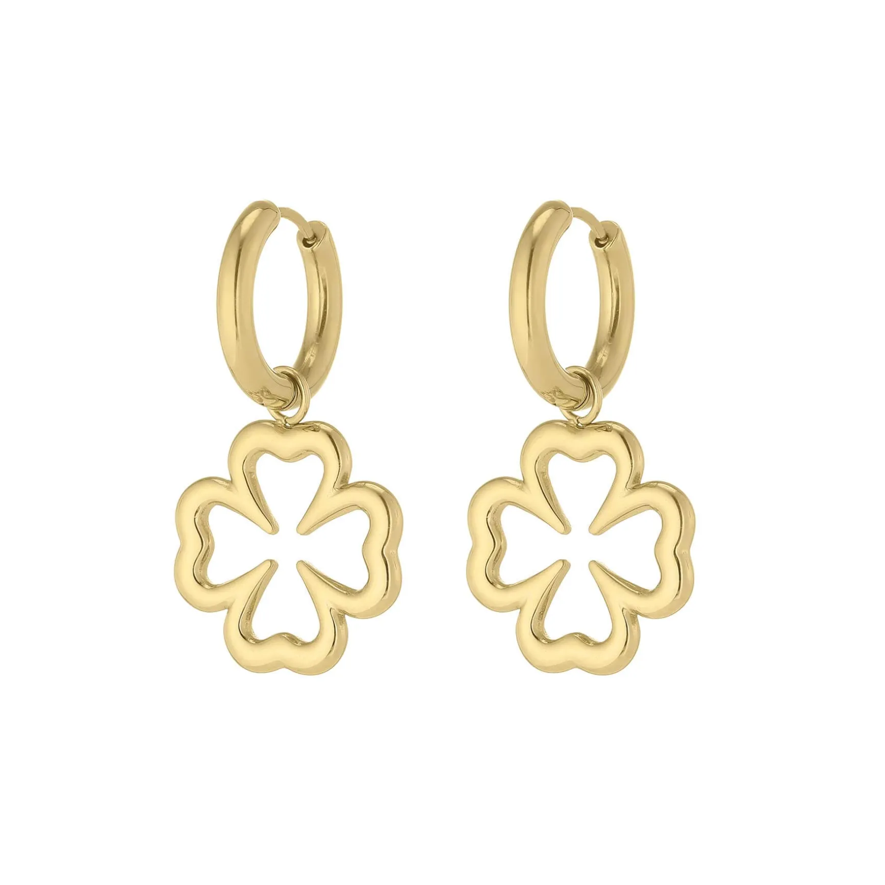 Boucles Evy acier doré or