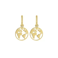 Boucles Globe acier doré or