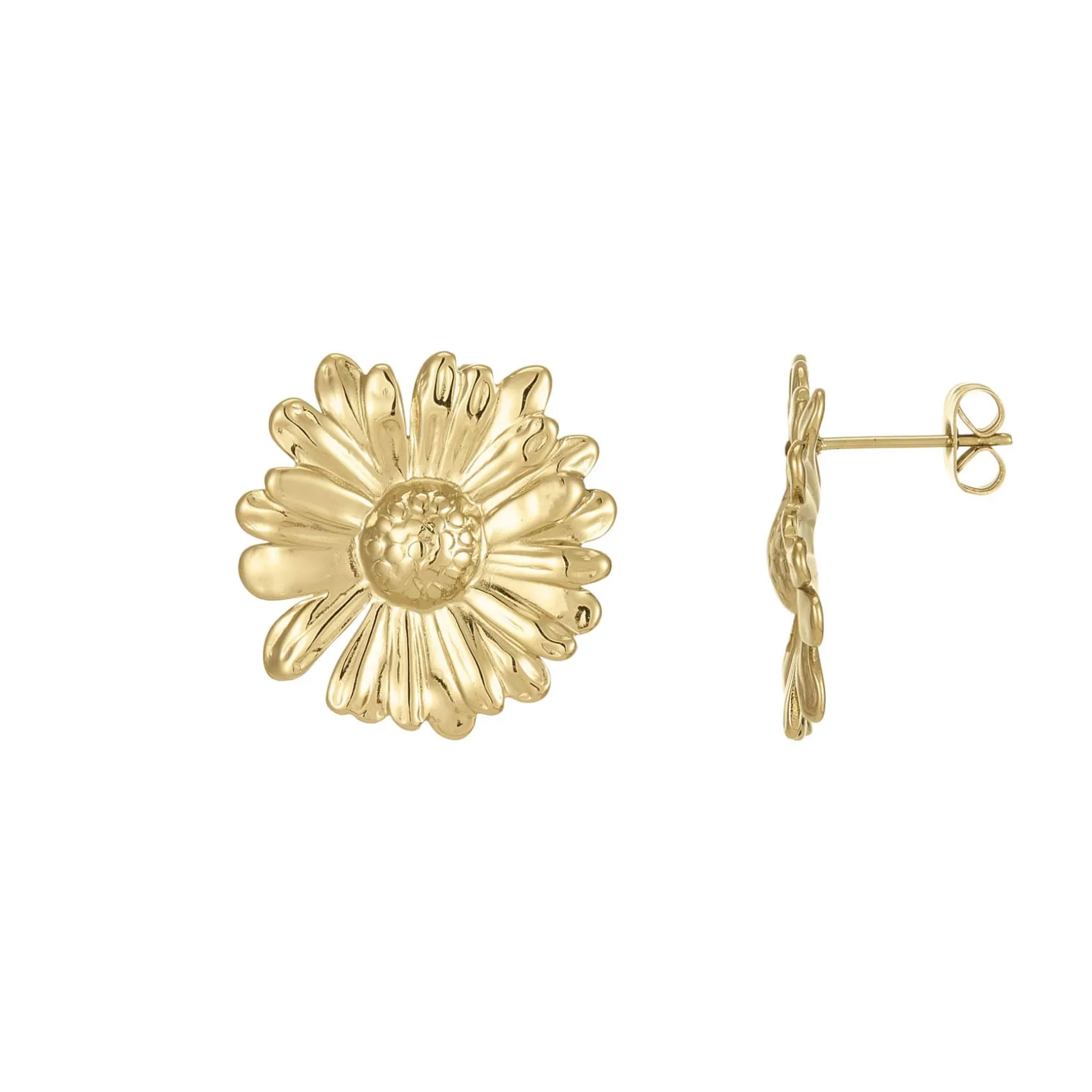 Boucles Ingrid acier doré or