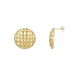 Boucles Izzy ronde acier doré or