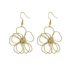 Boucles Julia acier doré or
