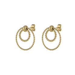 Boucles Lison acier doré or