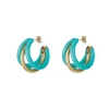 Boucles Lona bleues acier doré or