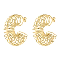 Boucles Lotty acier doré or