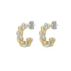 Boucles Lumo acier argenté et doré or