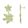 Boucles Maddy vertes acier doré or