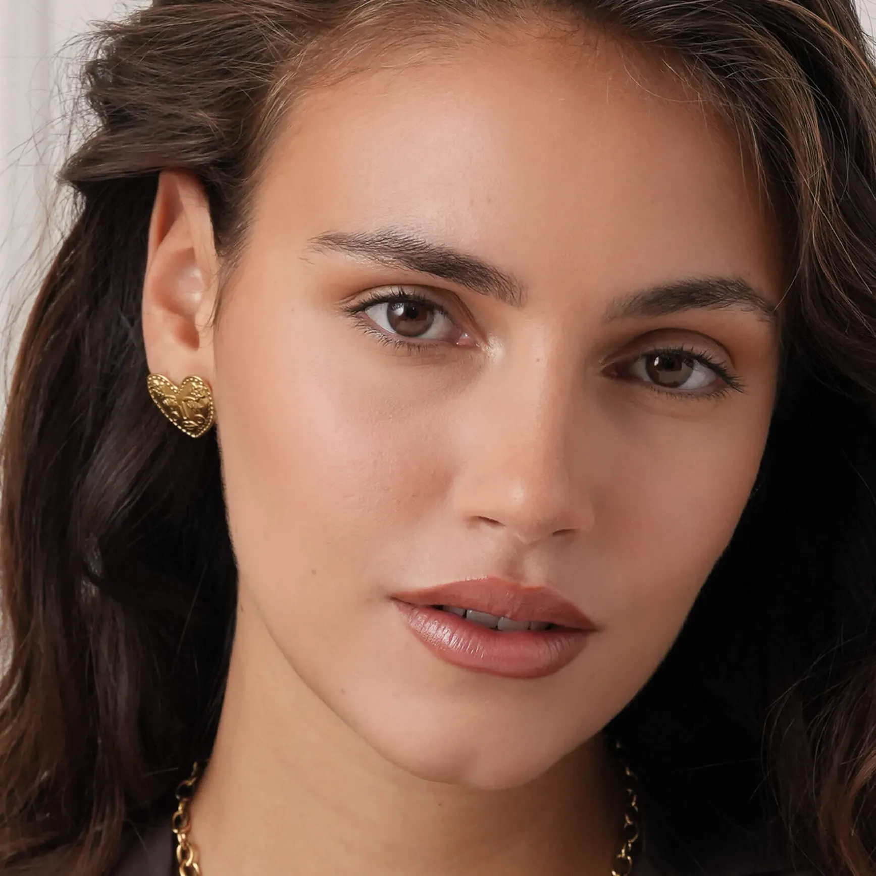 Boucles Madeleine acier doré or