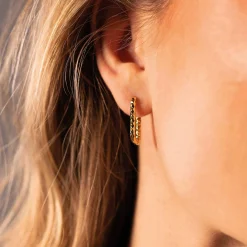 Boucles Madrid acier doré or