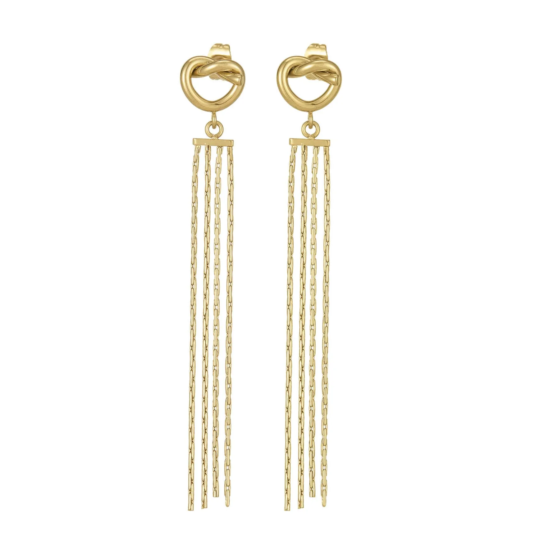 Boucles Maeva acier doré or