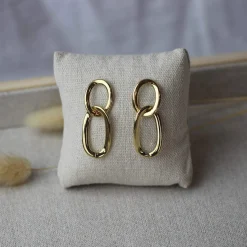 Boucles Maillons acier doré or