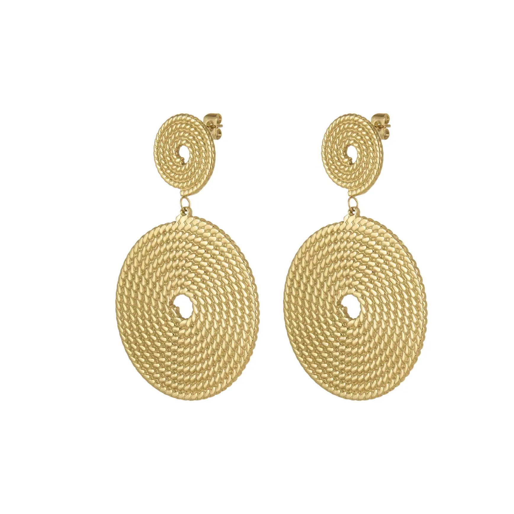 Boucles Marina acier doré or