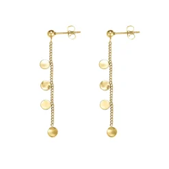 Boucles Médailles rondes doré