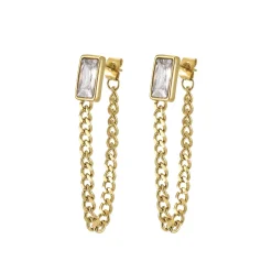 Boucles Mila Strass blanc