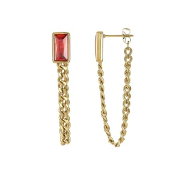 Boucles Mila Strass rouge