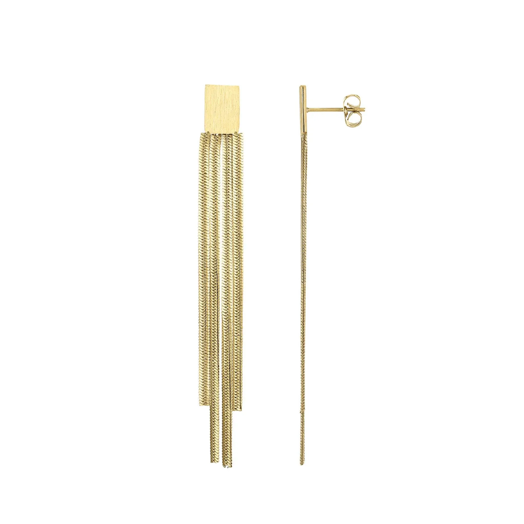 Boucles Multichaînes acier dorées or