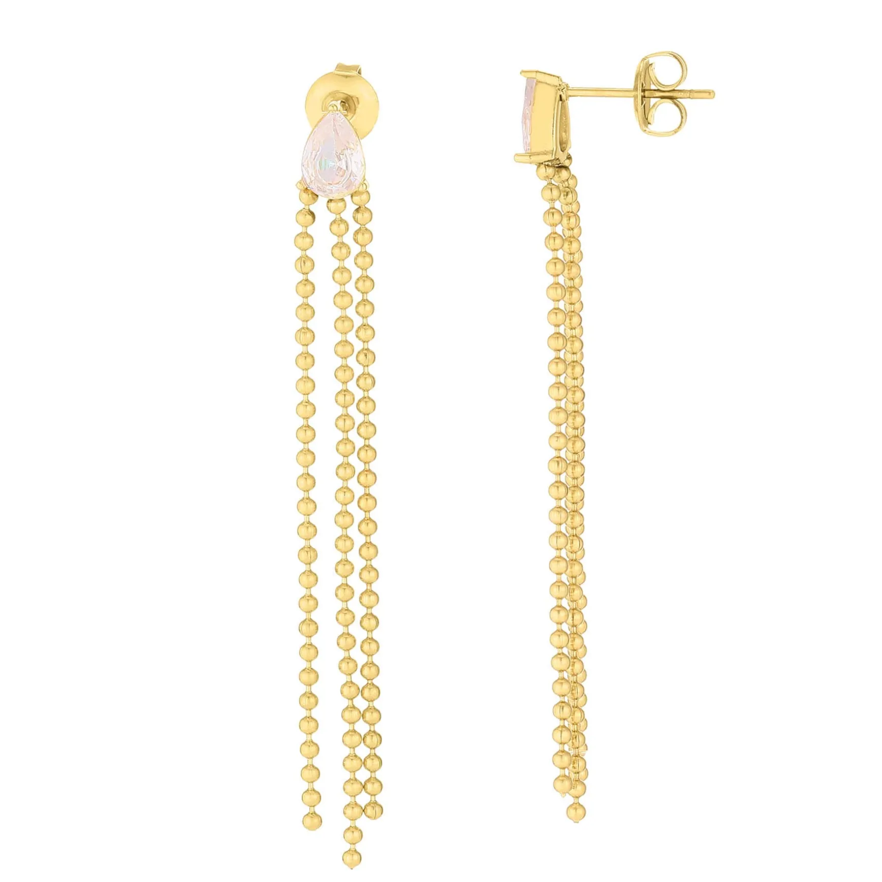Boucles Neige acier doré or