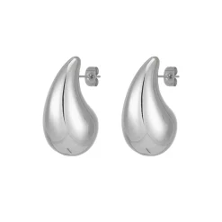 Boucles Pia acier argenté