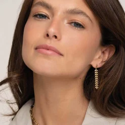 Boucles Rameau acier doré or