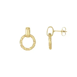 Boucles Régina acier doré or
