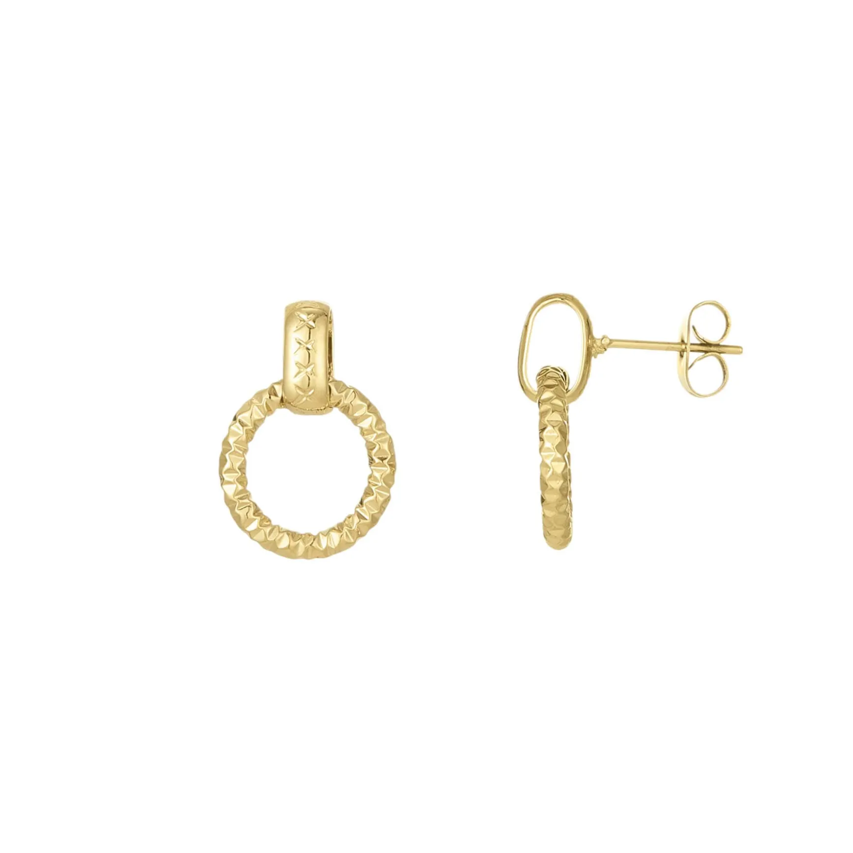 Boucles Régina acier doré or