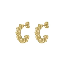 Boucles Réglisse acier doré or