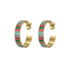 Boucles Rio multicolores acier doré or
