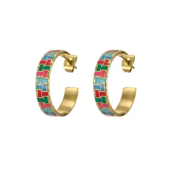 Boucles Rio multicolores acier doré or