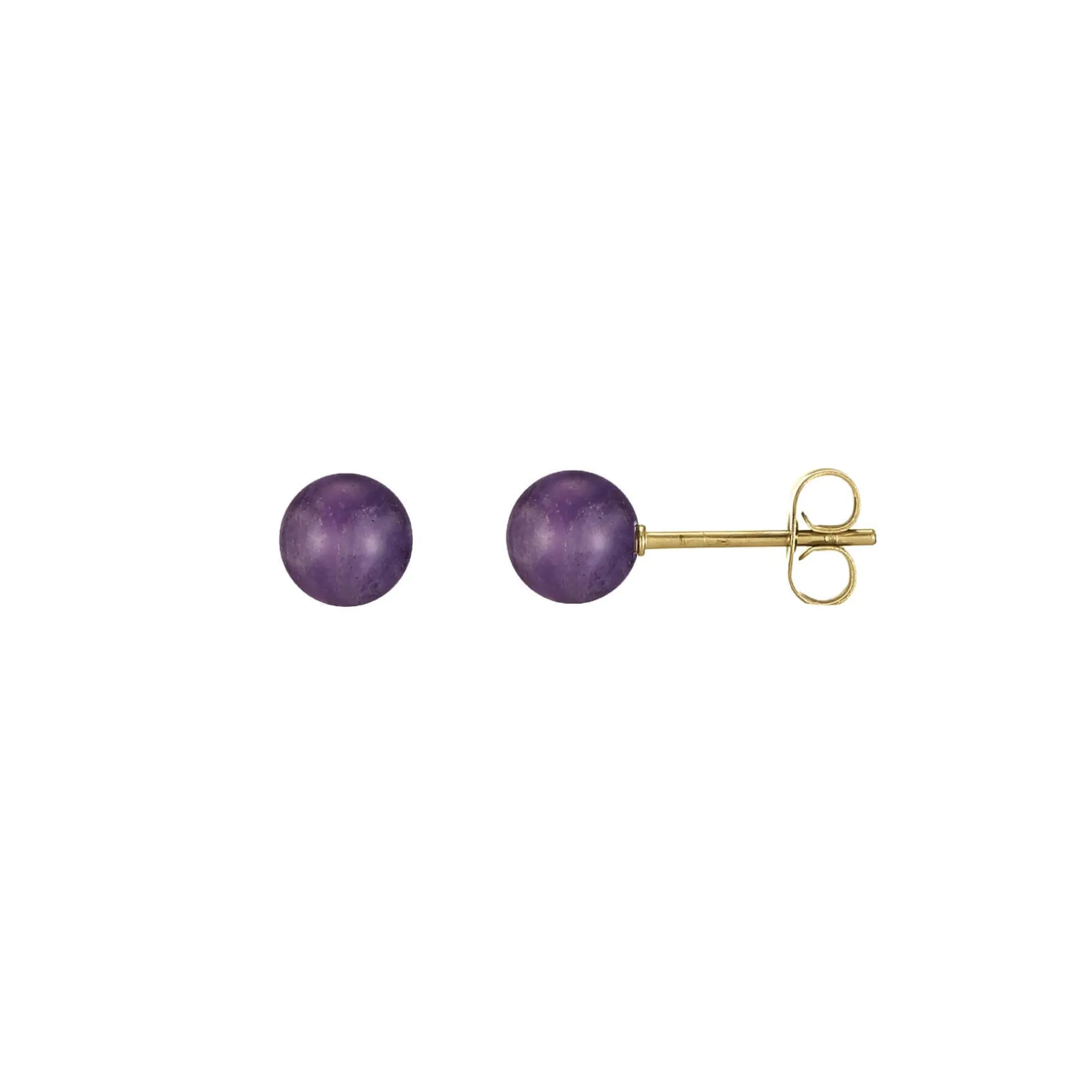 Boucles Rondo Améthyste acier doré or