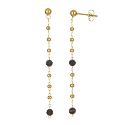 Boucles Rosaire Obsidienne