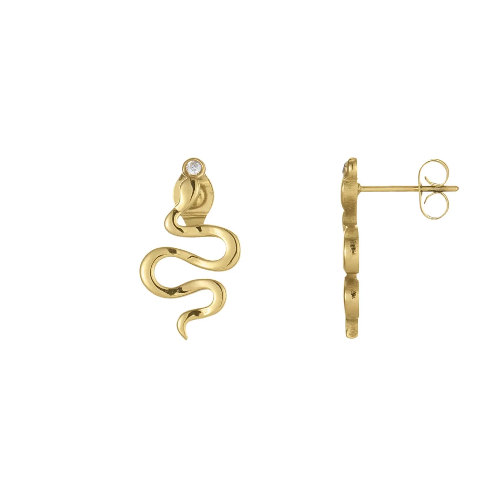 Boucles Serpentin acier doré or