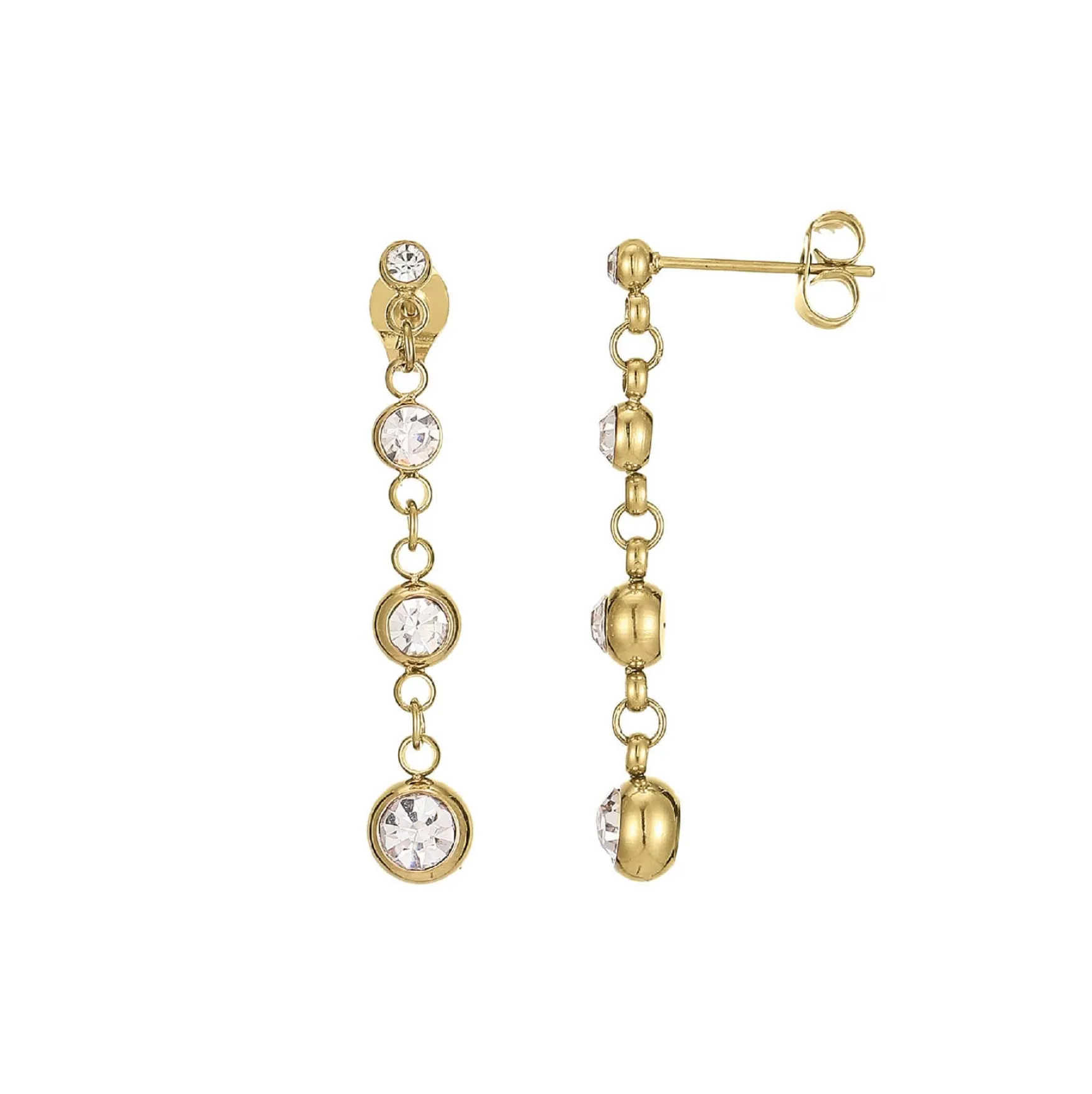 Boucles Storia acier doré or