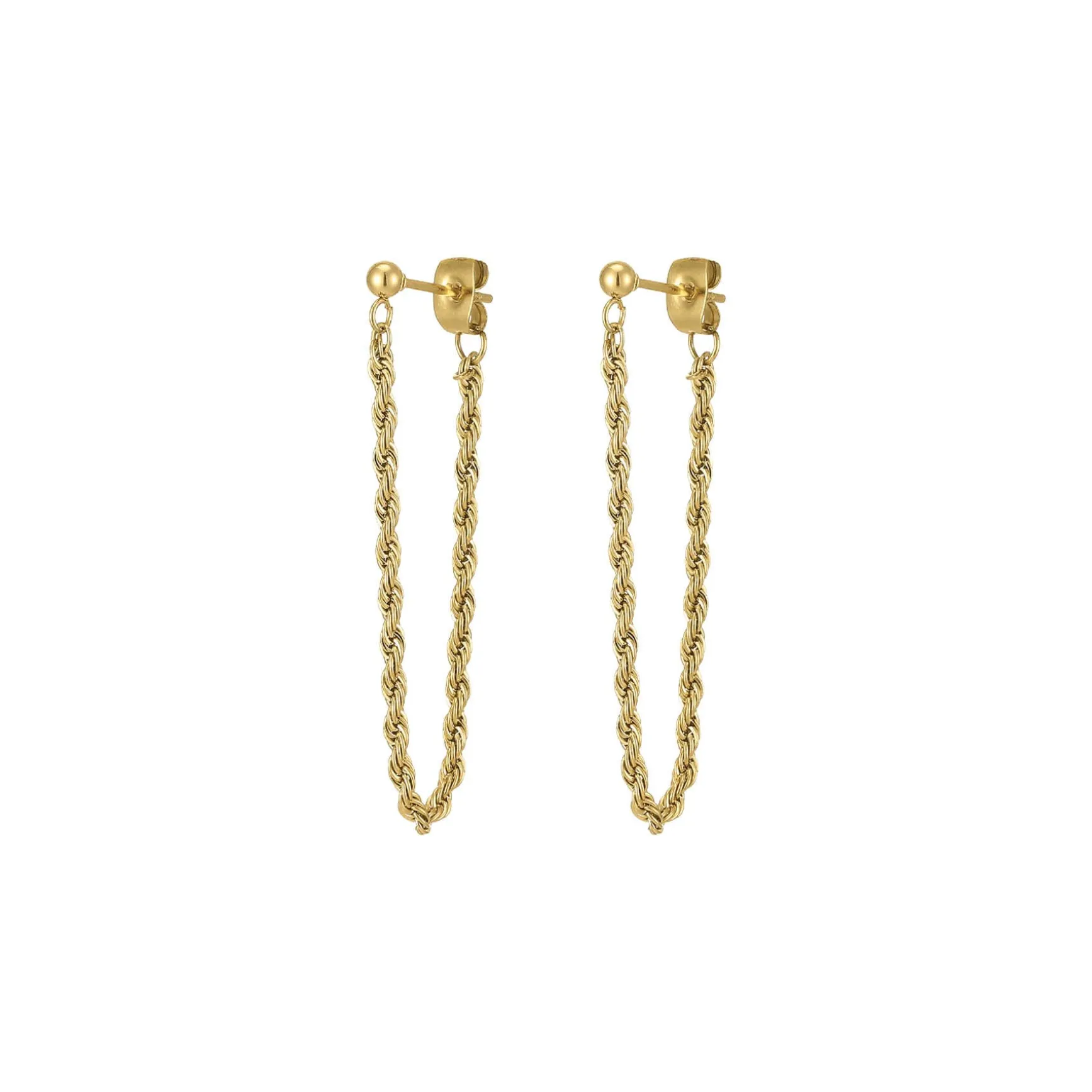 Boucles Torsada acier doré or
