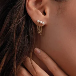 Boucles Trio Perles nacre