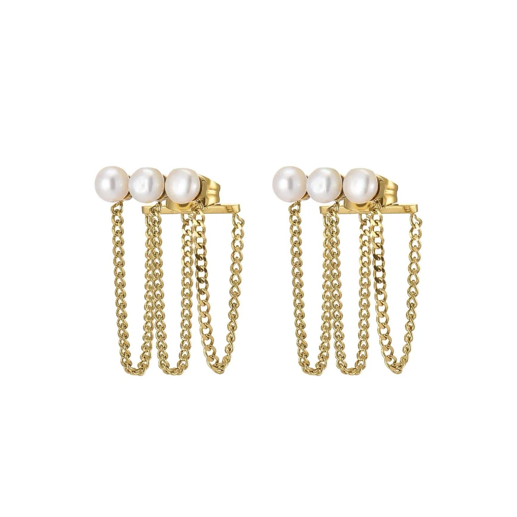Boucles Trio Perles nacre