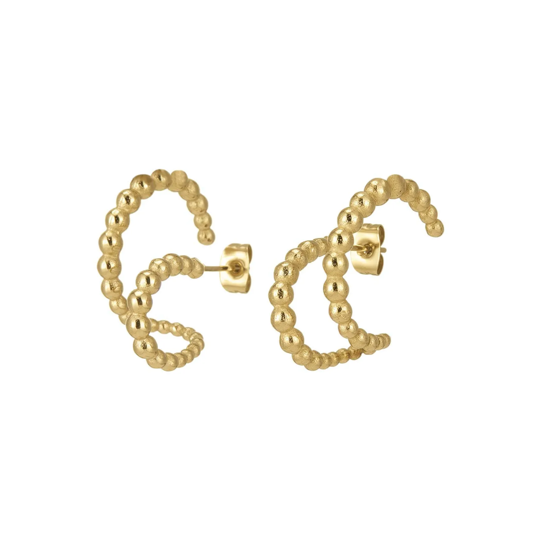 Boucles Twist acier doré or