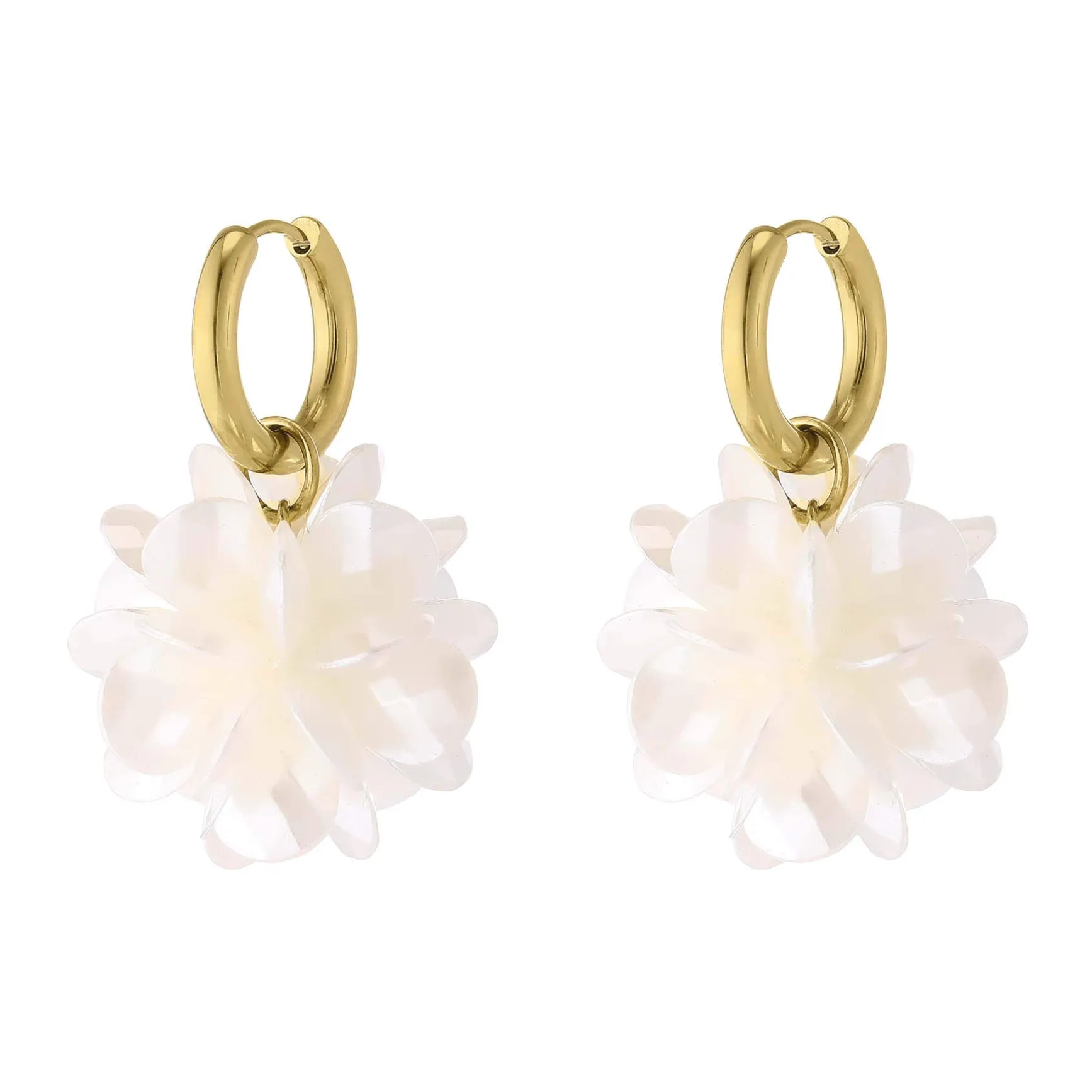 Boucles Victorine acier doré or