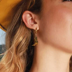 Boucles Western acier doré or
