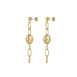 Boucles Yako acier doré or