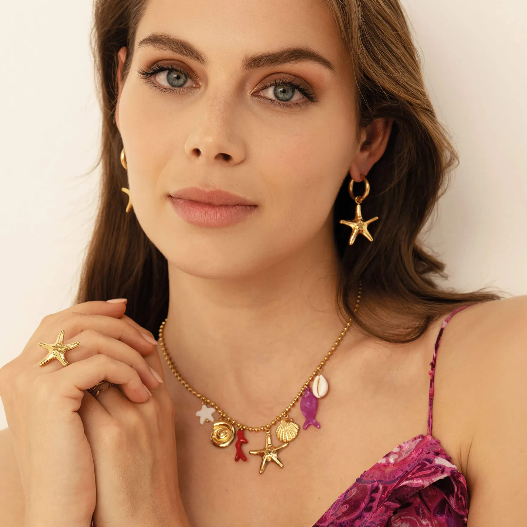 Boucles Zanzibar acier doré or