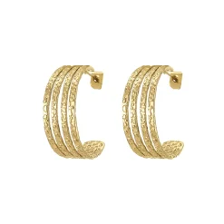 Boucles Zéfir acier doré or