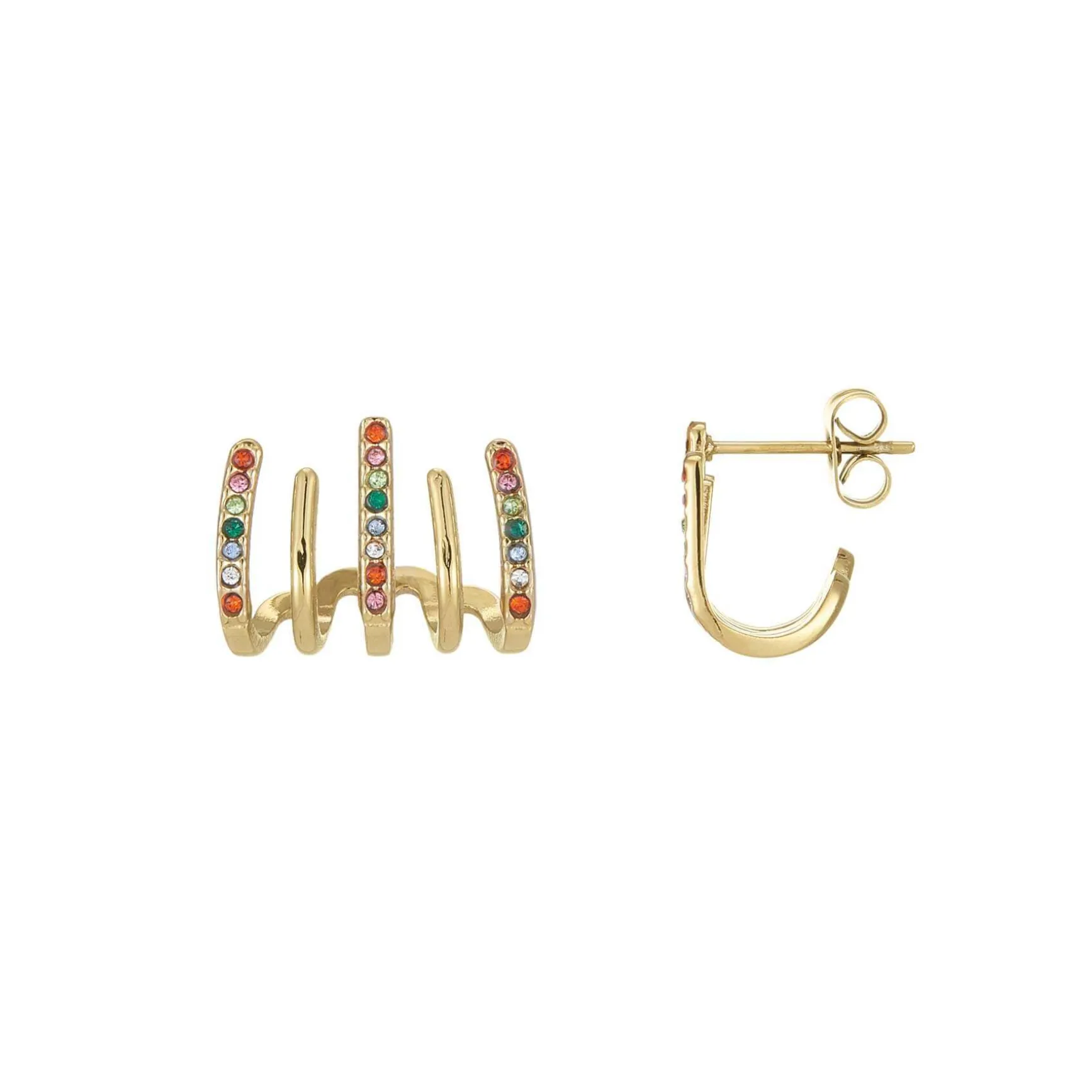 Boucles Zoé strass multicolores