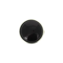 Bouton Snap Pierre Agate noire