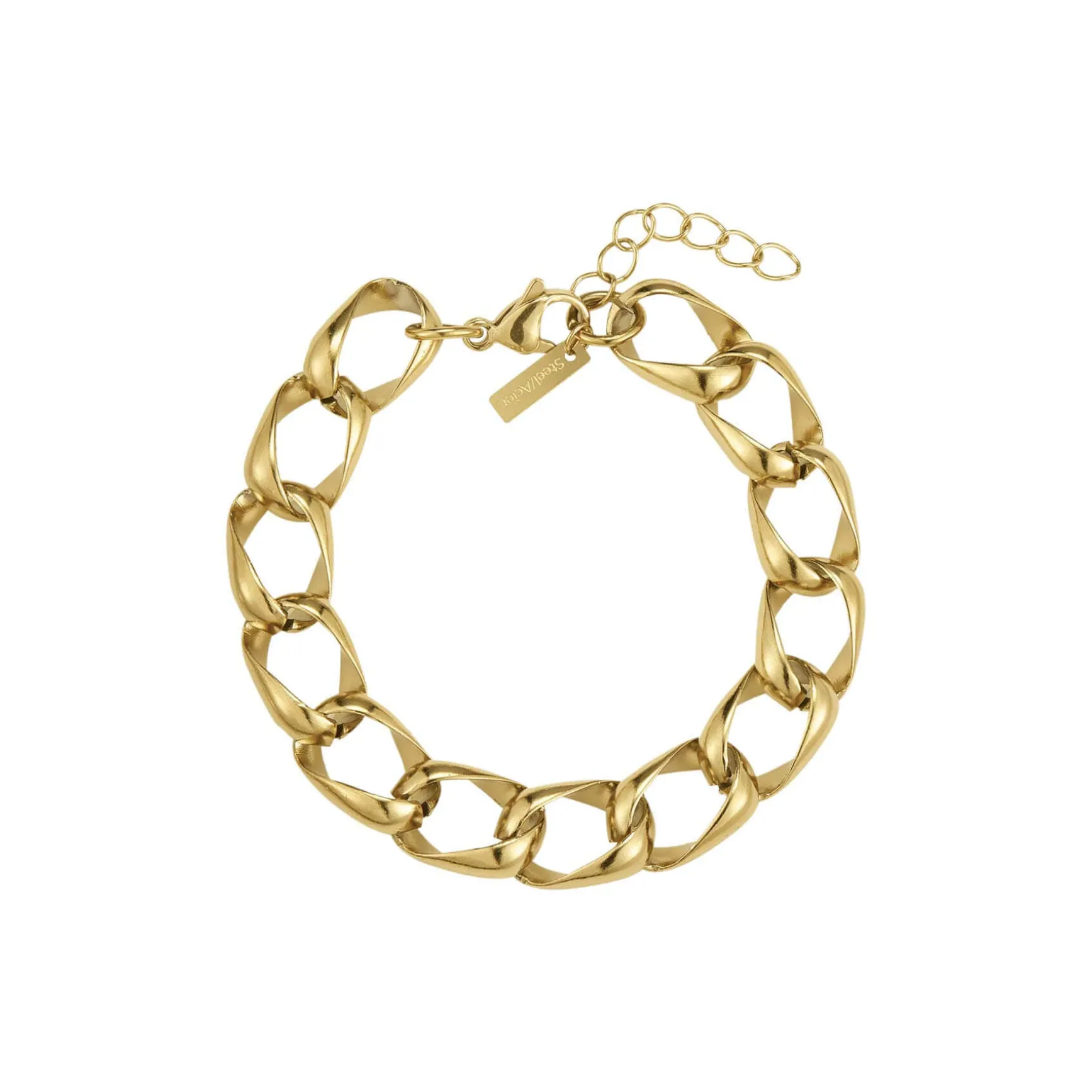 Bracelet Albane acier doré or