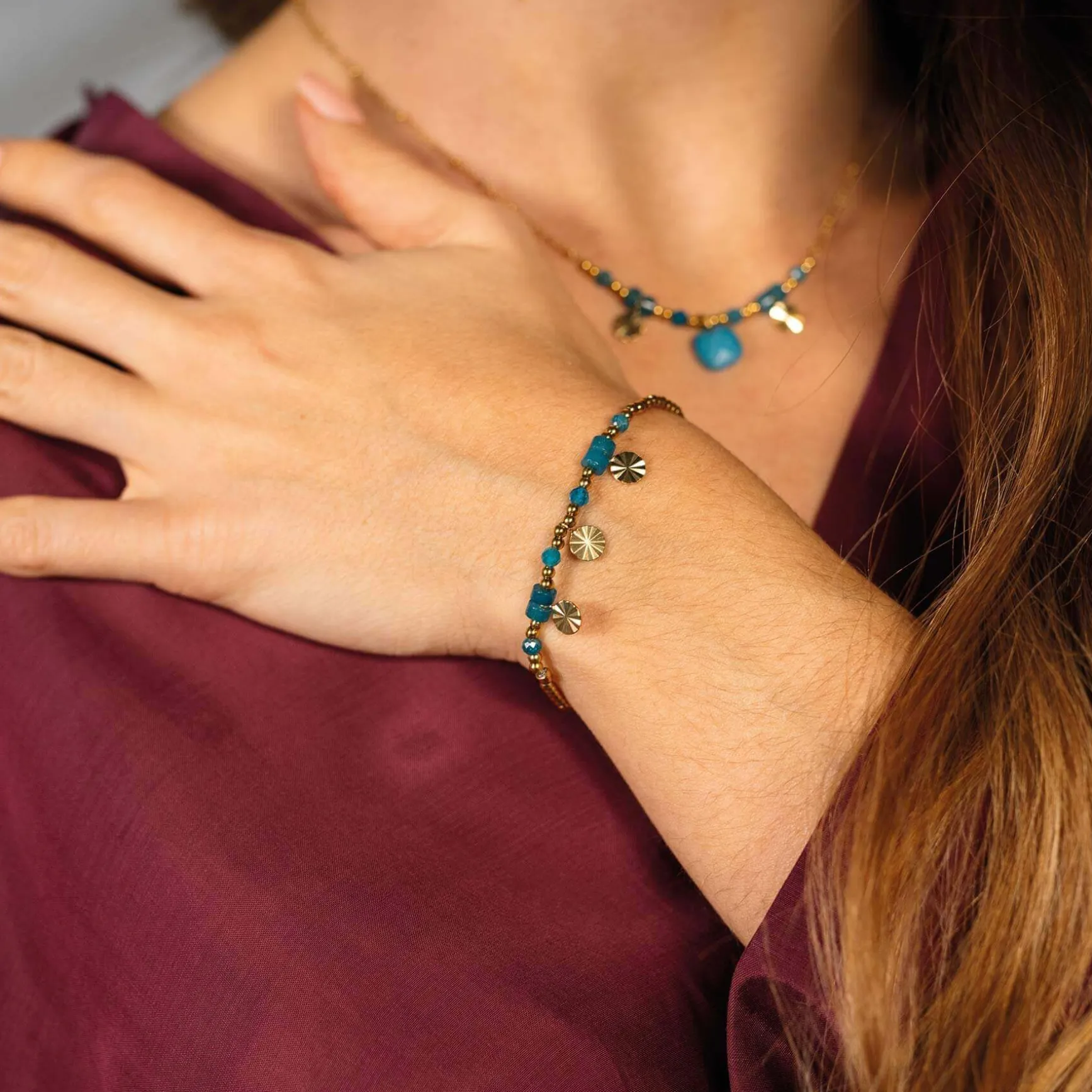 Bracelet Cancun Apatite bleue
